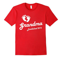 Grandma Established 2016 New Baby Announcement T-Shirt