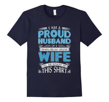 Mens I Am a Proud Husband of a Freaking Brillian Wife T Shirt