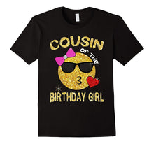 Cousin of the Birthday Girl Cute Emoji T-Shirt Gift for Cous