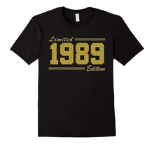 Born in 1989 Limited Edition Glitter Text Birthday Shirt