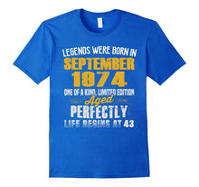 September 43th Birthday Gift Idea Born in 1974 T-Shirt