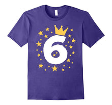Kids Birthday Number Age 6 Year Boy Girl King Queen T Shirt