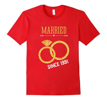 26th Wedding Anniversary Gift T-Shirt Married Since 1991