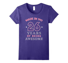 Made in 1991 Awesome Cute T-Shirt Funny 26th Birthday Gift