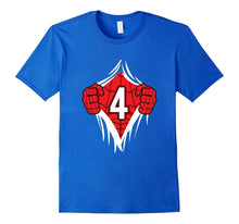 Superhero Birthday Shirt 4 Year Old Tshirt Girls Boys Comic