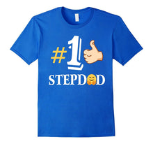 Number # 1 Stepdad With Cute Emoji Funny T-Shirt Gift