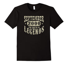 17 Years 17th Birthday September 2000 Birth of Legend TShirt