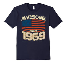 Awesome Since 1969 American Flag 48th Birthday 48 Years Old