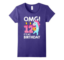OMG! It's My 12th Birthday Cute Unicorn T-Shirt Born in 2005