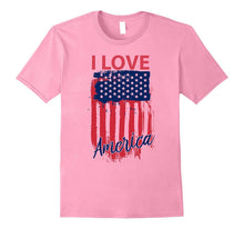 I Love America T-Shirt, Distressed USA Flag