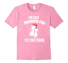 24th Wedding Anniversary T-Shirt 112 Cat Years Gift