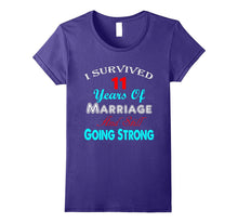 11th Wedding Anniversary Tshirt Marriage Husband Wife Couple