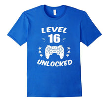 Level 16 Unlocked Gamer Shirt 16 Yrs Old Bday 16th Birthday
