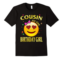 Cousin of the Birthday Girl Emoji T-Shirt Gift for Cousin