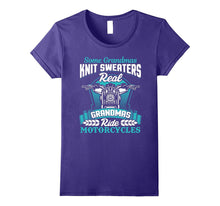 Funny Grandma Motorcycle Shirt Biker Some Knit Real Ride