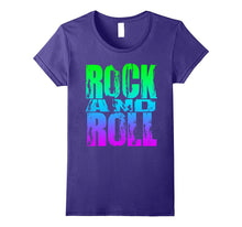 Retro 80's Rock and Roll T-Shirt With Bright Neon Colours