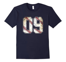 #09 Baseball Jersey Number 09 Retro Vintage T-Shirt