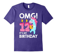 OMG! It's My 12th Birthday Cute Unicorn T-Shirt Born in 2005