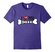 Boxer Dog T-Shirt I Love My Boxer Dog Bone Tee