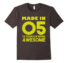 12th Birthday Gift T-Shirt Made in 2005 Awesome 12 Years Old