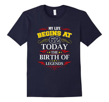 My Life Begins at 62 T-Shirt, Adult 62th Birthday Shirt