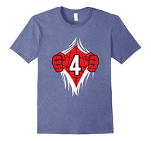 Superhero Birthday Shirt 4 Year Old Tshirt Girls Boys Comic