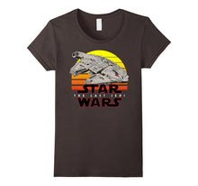 Star Wars Last Jedi Millennium Falcon Retro Logo T-Shirt