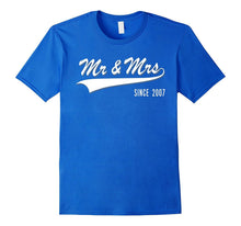 10th Wedding Anniversary Gift Mr and Mrs Since 2007 Tshirt