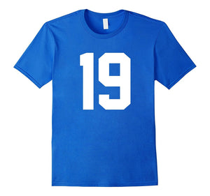 #19 Team Sports Jersey Number Front & Back Player / Fan Tee