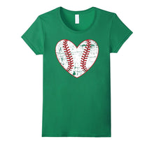 Baseball Distressed Heart T-Shirt Softball Mom Sports Gift