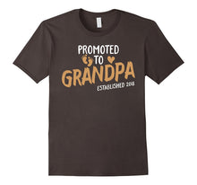 Mens Promoted to Grandpa Est 2018 T-Shirt - New Grandparents Baby