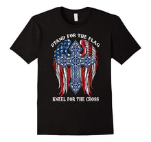 Stand for the Flag Kneel for the Cross Patriotic Tee