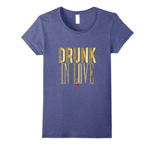 Funny Bride Shirt Drunk in Love Wedding Bachelorette Gold