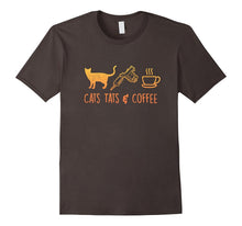 "Cats Tats and Coffee" Funny Cat Lover Gifts Tattoo T Shirt