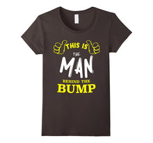Cute Man Behind the Bump T-Shirt: Baby Announcement Tee