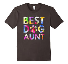 Best Dog Aunt T-Shirt Attractive Watercolor Paint Art Paws