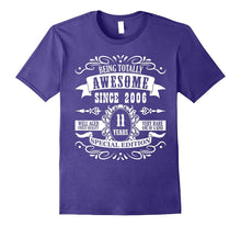 11th Birthday Gift T-Shirt Awesome Since 2006 Tee 11 Yr Olds