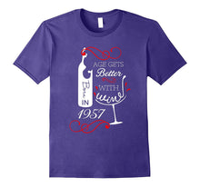 60th Grandma Birthday Shirts | Better With Wine Born in 1957