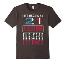 21st Birthday Born in August 1996 Year of Legends T-Shirt