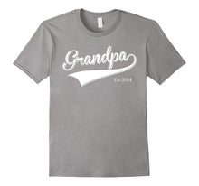 Men's Grandpa Est 2014 Father's Day T-Shirt New Grandpa Dad Shirts