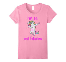 16 and Fabulous Sweet Sixteen Girls Unicorn Dab Dance T Shir