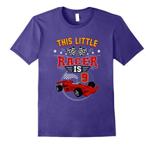 Funny 9th Birthday Race Car T-Shirt 9 Yr Old Boy Girl Racer