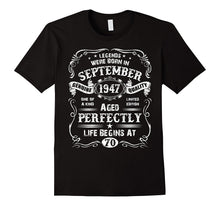 Mens Legends September 1947 Gift Ideas 70th Birthday T-Shirt
