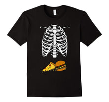 Pizza Hamburger Skeleton T-Shirt Pregnancy Costume Halloween