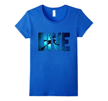 Scuba Diving: Divers Shadow Deep Swim T-Shirt Blue & Black