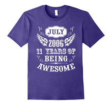 11 Years of Being Awesome Birthday Tee July 2006 Shirt Kids