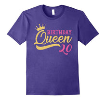 Cute Birthday Queen 20th Birthday T-Shirts Gold Tiara Crown