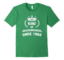 Mens King of Awesomeness 35th Birthday T-Shirt Age 35 for Men