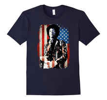 Jimi Hendrix Distressed American Flag Graphic T-Shirt