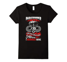 Paratrooper Wife. Funny Army T Shirts for Women Love Husband